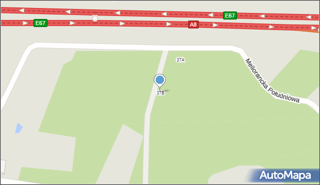 Wrocław, Meliorancka, 37B, mapa Wrocławia