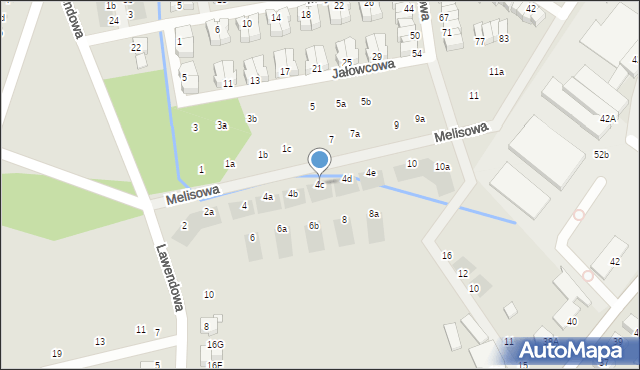 Wrocław, Melisowa, 4c, mapa Wrocławia