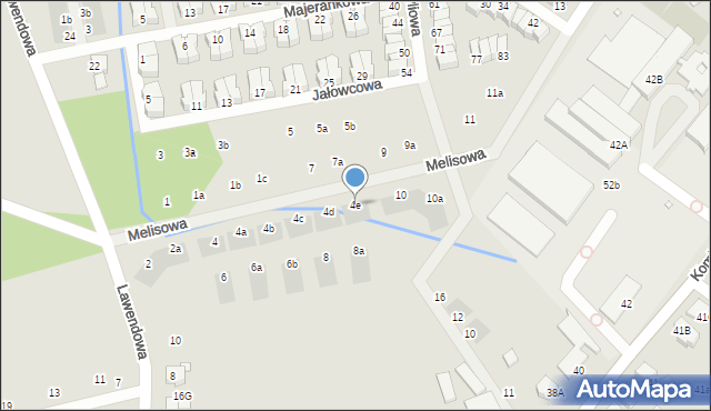 Wrocław, Melisowa, 4e, mapa Wrocławia