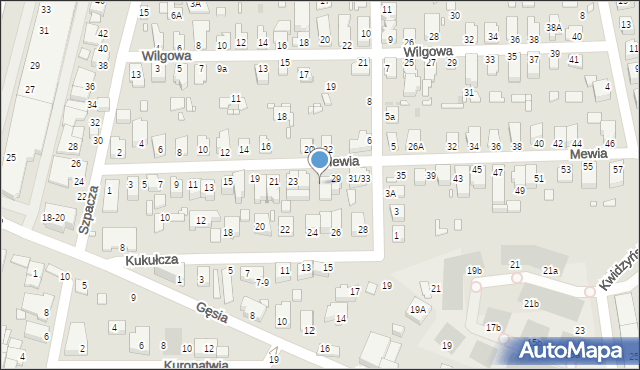 Wrocław, Mewia, 27, mapa Wrocławia