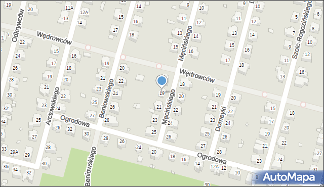 Wrocław, Męcińskiego Wojciecha, 19, mapa Wrocławia