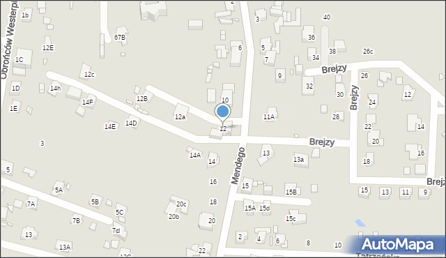 Zabrze, Mendego Edwarda, ks., 12, mapa Zabrza