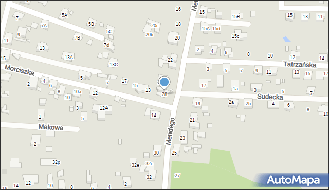 Zabrze, Mendego Edwarda, ks., 28, mapa Zabrza