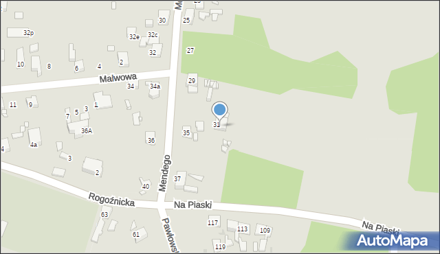 Zabrze, Mendego Edwarda, ks., 33, mapa Zabrza