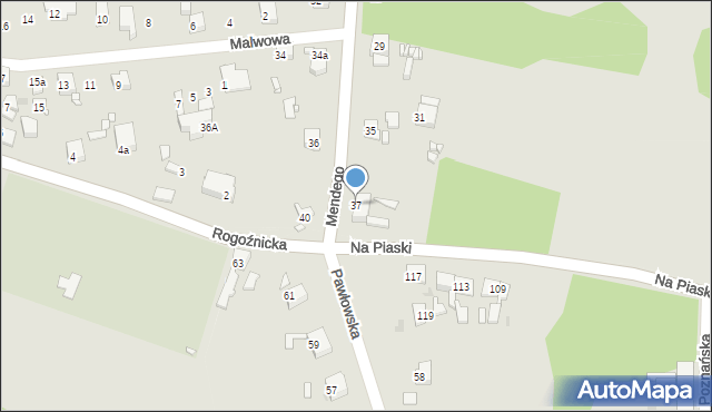 Zabrze, Mendego Edwarda, ks., 37, mapa Zabrza