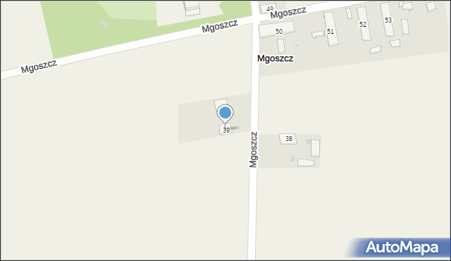 Mgoszcz, Mgoszcz, 39, mapa Mgoszcz