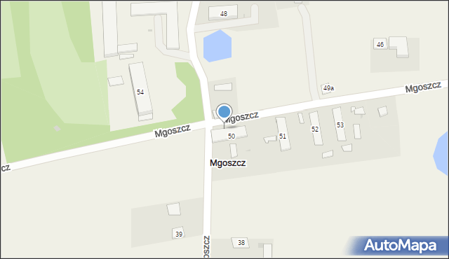 Mgoszcz, Mgoszcz, 50a, mapa Mgoszcz