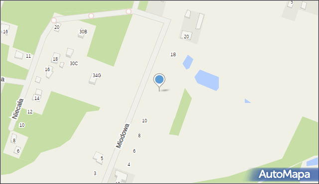 Adamów-Parcel, Miodowa, 14, mapa Adamów-Parcel