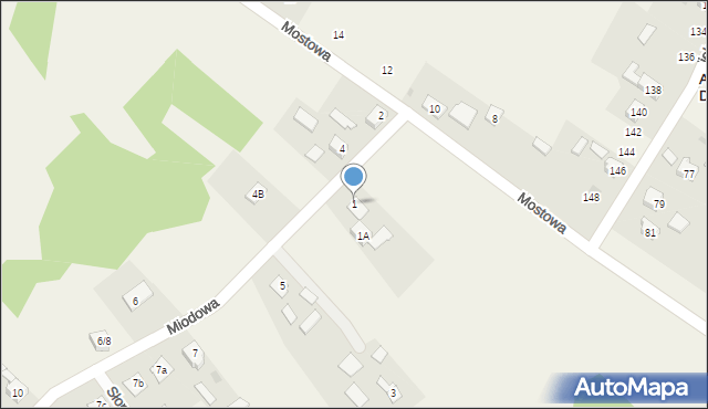 Aleksandria Druga, Miodowa, 1, mapa Aleksandria Druga