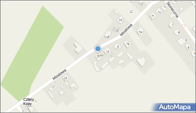 Aleksandria Druga, Miodowa, 13, mapa Aleksandria Druga