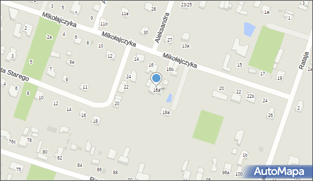 Aleksandrów Łódzki, Mikołajczyka Stanisława, 16a, mapa Aleksandrów Łódzki