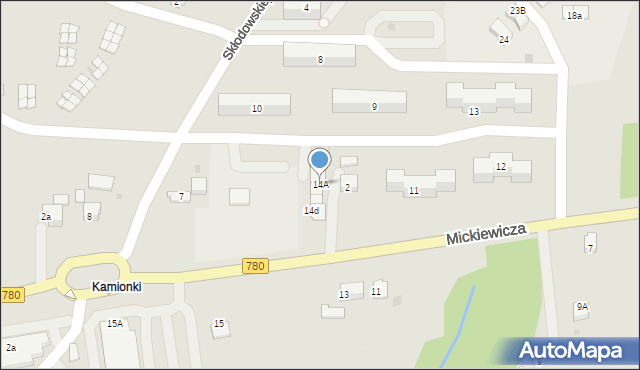Alwernia, Mickiewicza Adama, 14A, mapa Alwernia