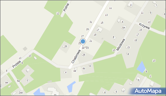 Anielin Swędowski, Miodowa, 14, mapa Anielin Swędowski