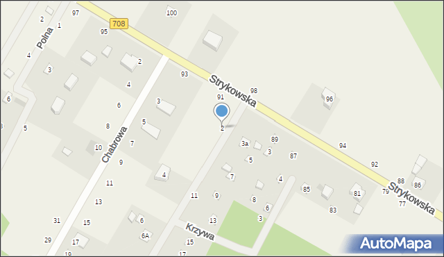 Anielin Swędowski, Miodowa, 2, mapa Anielin Swędowski