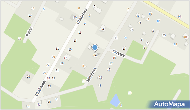 Anielin Swędowski, Miodowa, 6A, mapa Anielin Swędowski