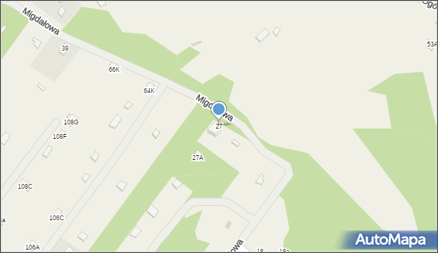 Arciechów, Migdałowa, 33, mapa Arciechów