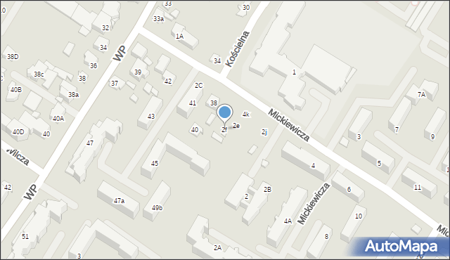 Augustów, Mickiewicza Adama, 2f, mapa Augustów