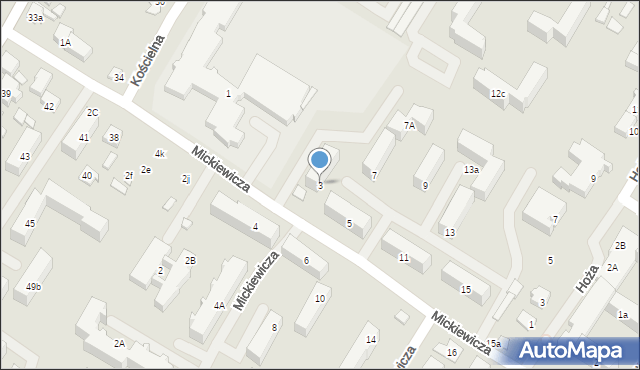 Augustów, Mickiewicza Adama, 3, mapa Augustów