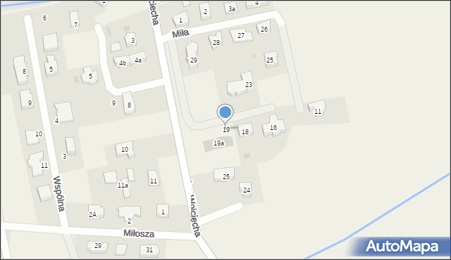 Bałdowo, Miła, 19, mapa Bałdowo