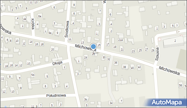 Baranów, Michowska, 26, mapa Baranów