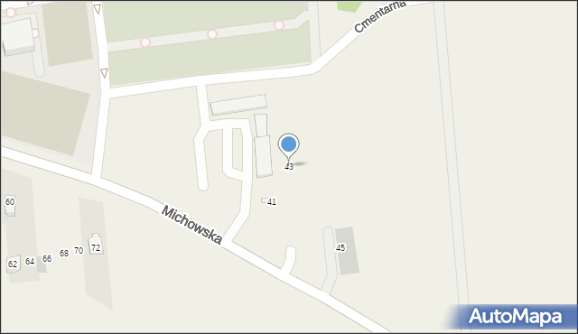 Baranów, Michowska, 43, mapa Baranów