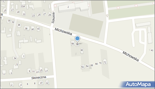 Baranów, Michowska, 58, mapa Baranów