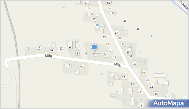 Baranówka, Miła, 4, mapa Baranówka