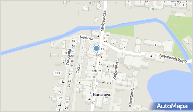 Barczewo, Mickiewicza Adama, 16, mapa Barczewo