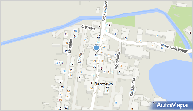 Barczewo, Mickiewicza Adama, 24, mapa Barczewo