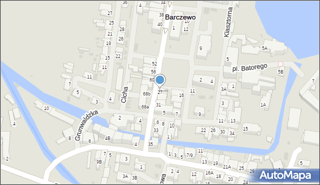 Barczewo, Mickiewicza Adama, 27, mapa Barczewo