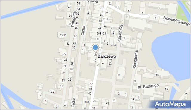 Barczewo, Mickiewicza Adama, 38, mapa Barczewo