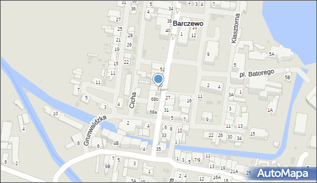 Barczewo, Mickiewicza Adama, 64/66, mapa Barczewo