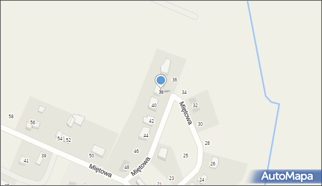 Bartąg, Miętowa, 38, mapa Bartąg