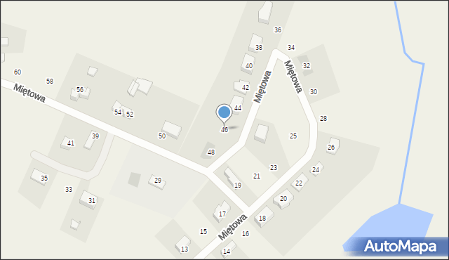 Bartąg, Miętowa, 46, mapa Bartąg