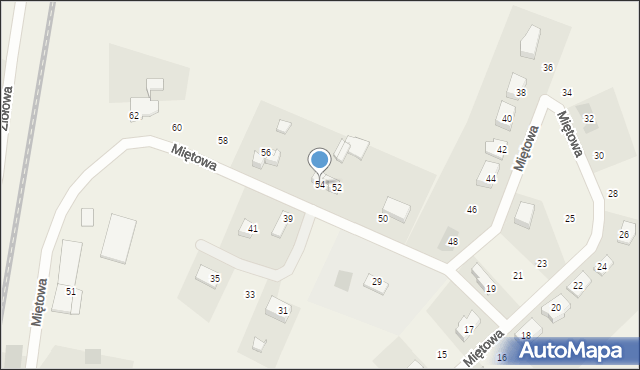 Bartąg, Miętowa, 54, mapa Bartąg