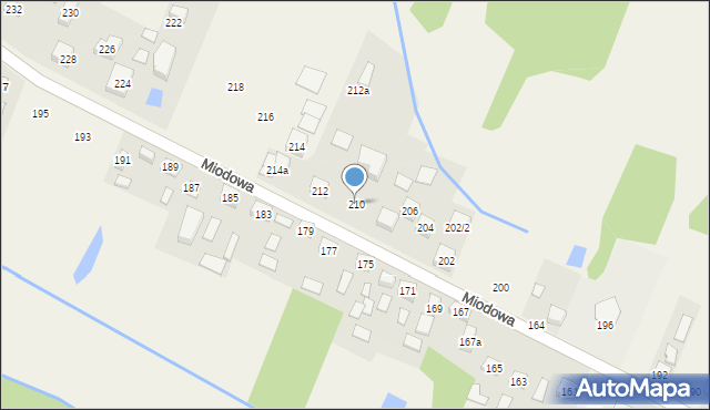 Bartniki, Miodowa, 210, mapa Bartniki