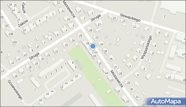 Bartoszyce, Mickiewicza Adama, 17, mapa Bartoszyce