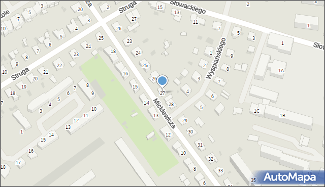Bartoszyce, Mickiewicza Adama, 27, mapa Bartoszyce