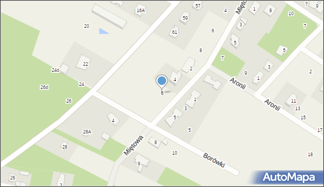 Baszkówka, Miętowa, 6, mapa Baszkówka