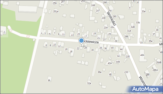 Będzin, Mickiewicza Adama, 24, mapa Będzin