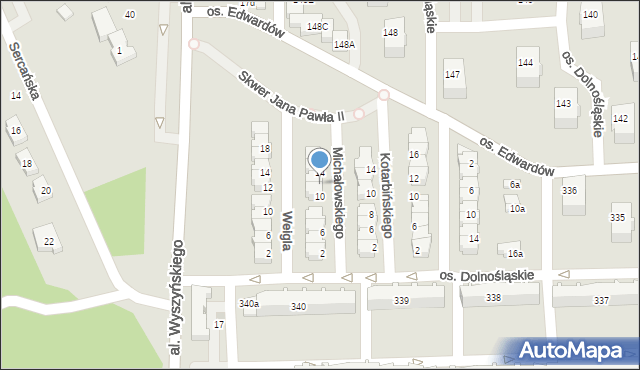 Bełchatów, Michałowskiego Kazimierza, 12, mapa Bełchatów