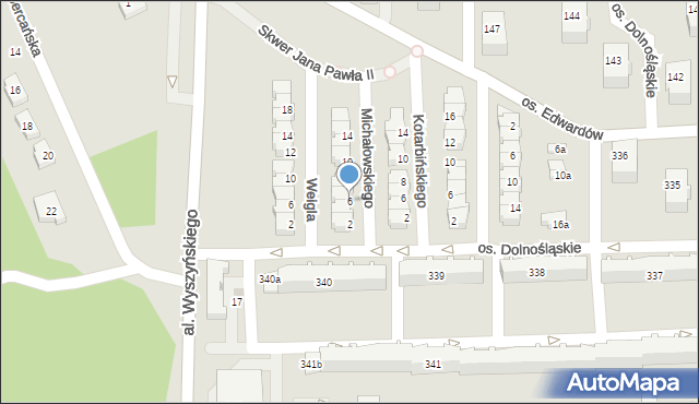 Bełchatów, Michałowskiego Kazimierza, 6, mapa Bełchatów