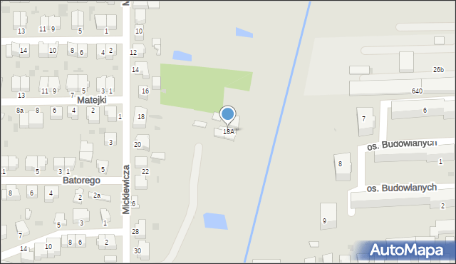 Bełchatów, Mickiewicza Adama, 18A, mapa Bełchatów