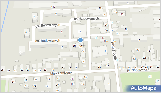 Bełchatów, Mielczarskiego Romualda, 1G, mapa Bełchatów