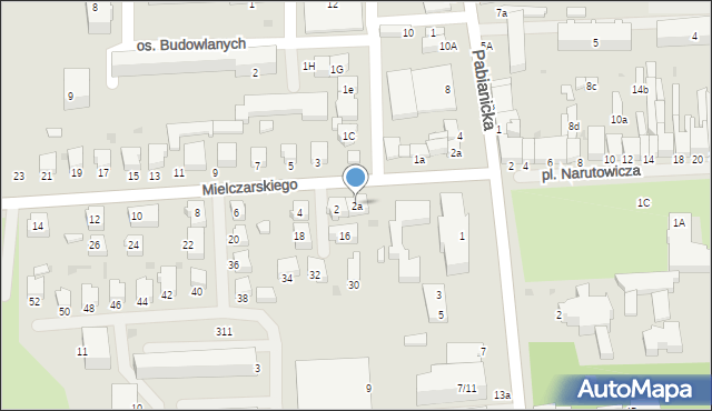 Bełchatów, Mielczarskiego Romualda, 2a, mapa Bełchatów