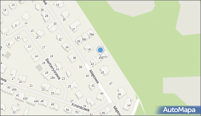 Bezrzecze, Miętowa, 43C, mapa Bezrzecze