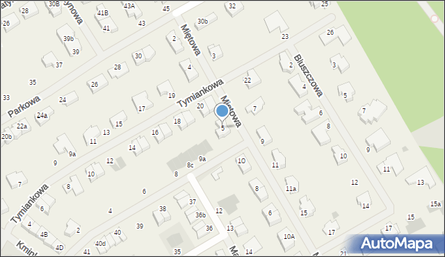 Bezrzecze, Miętowa, 5, mapa Bezrzecze