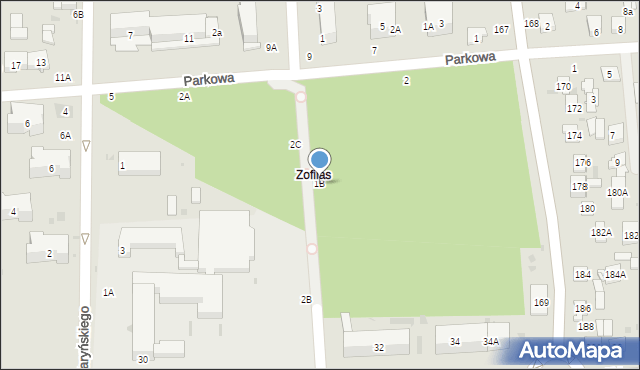 Biała Podlaska, Mickiewicza Adama, 1B, mapa Białej Podlaskiej