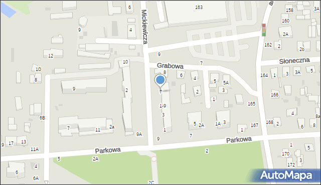 Biała Podlaska, Mickiewicza Adama, 7, mapa Białej Podlaskiej