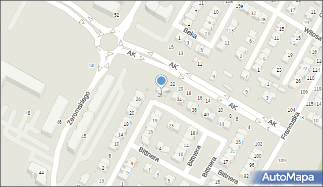 Biała Podlaska, Mikołajczyka Stanisława, 32, mapa Białej Podlaskiej